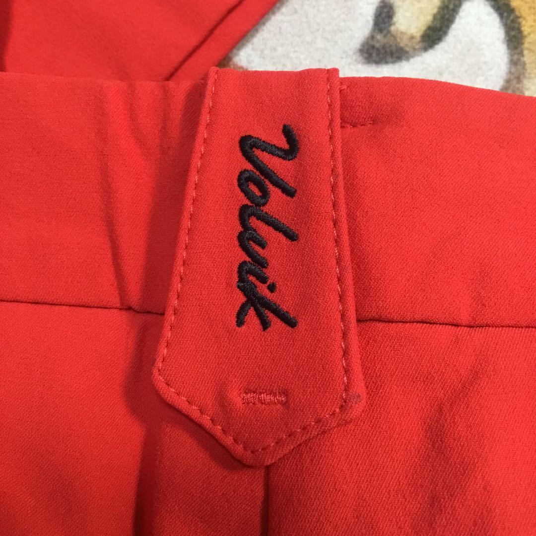 タグ付け☆ レディース ゴルフパンツ レッド　サイズM