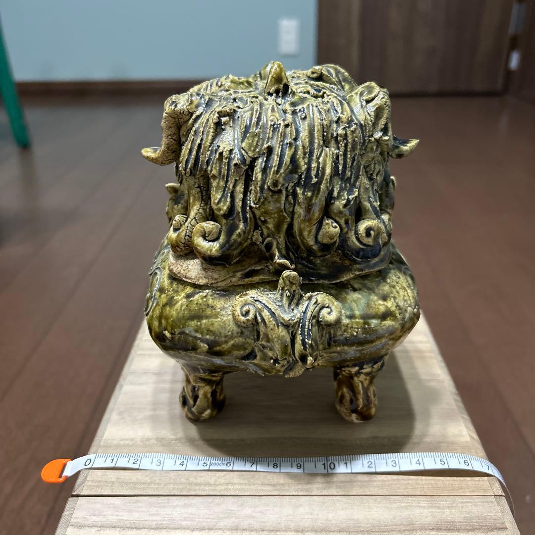 陶器製獅子香炉 約10cm