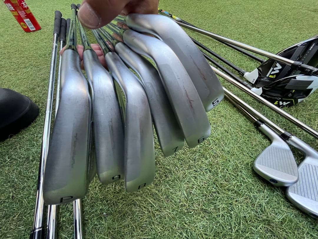 『最後の値下げ』カスタム フルセット！ワンレングスアイアン13本＋予備シャフト