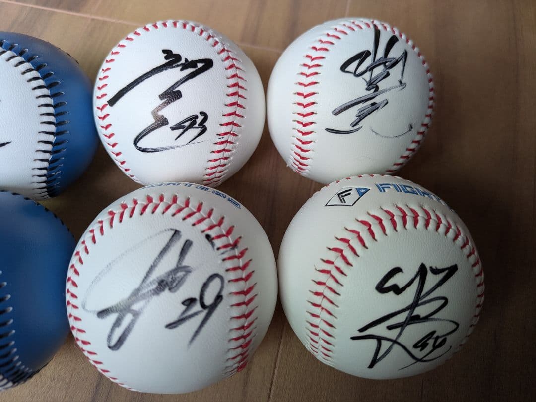 北海道日本ハムファイターズ　 直筆サインボール 10個セット 北山　稲葉　五十幡