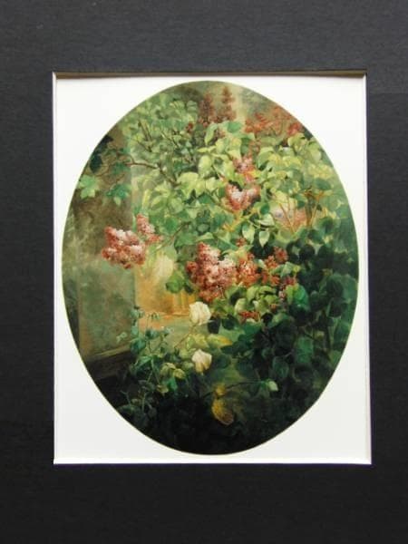 A・デリュ、ライラックの庭、超希少額装用画版、新品額装付