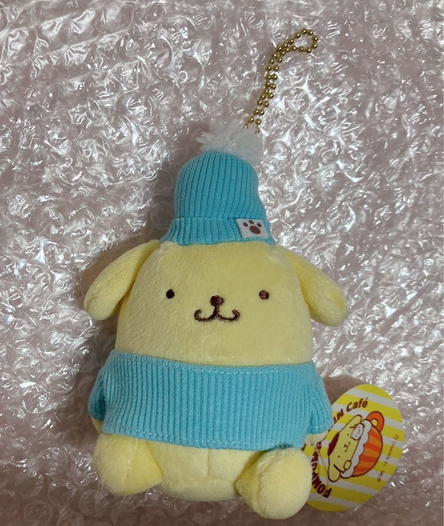 ポムポムプリン カフェ　限定　 ブルーセーター