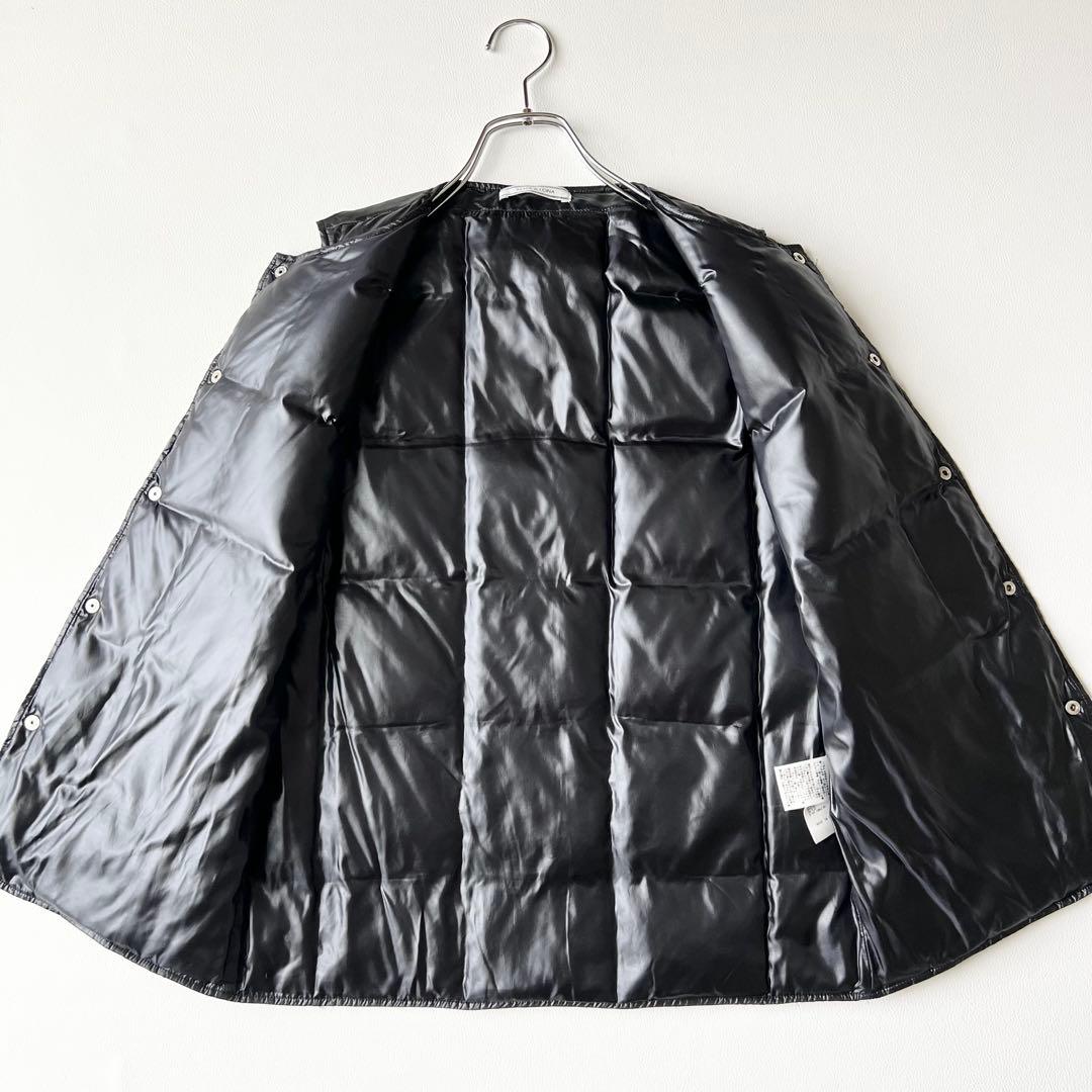 3265【美品】マークアンドロナ　ダウンベスト カモフラ柄 スカルロゴ　S 黒