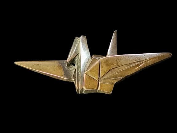 「鳳凰の図 七宝 鏡蓋 饅頭 根付」「折鶴 前金具」 煙草入 銀煙管有 江戸時代