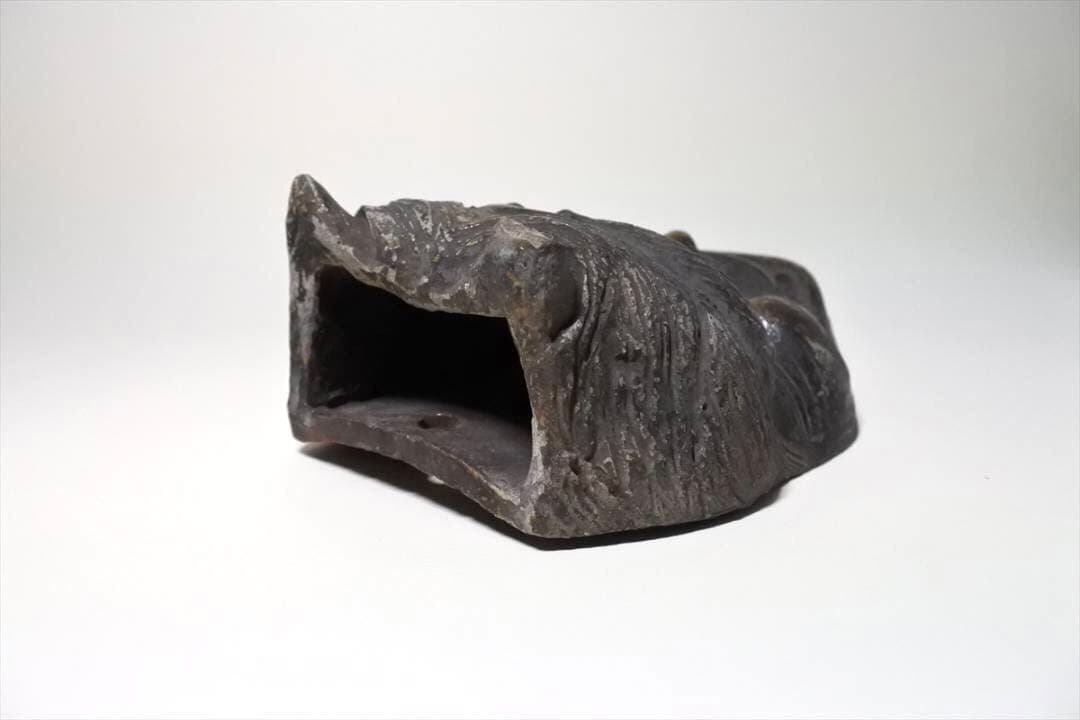 アンティーク　鬼面　掛花生　陶磁器 a