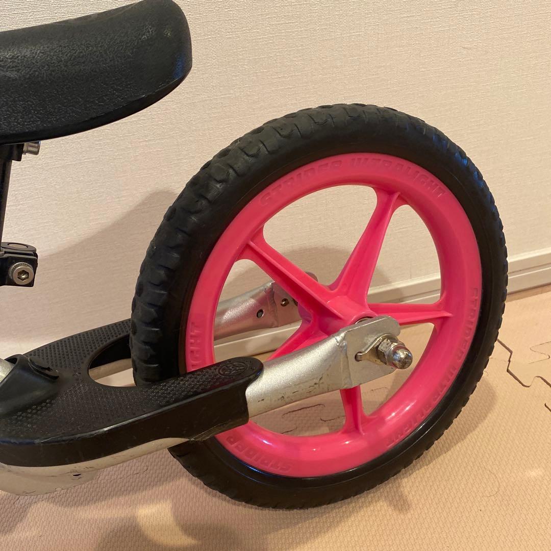 【ストライダー　プロ】STRIDER バランスバイク シルバー　ピンク