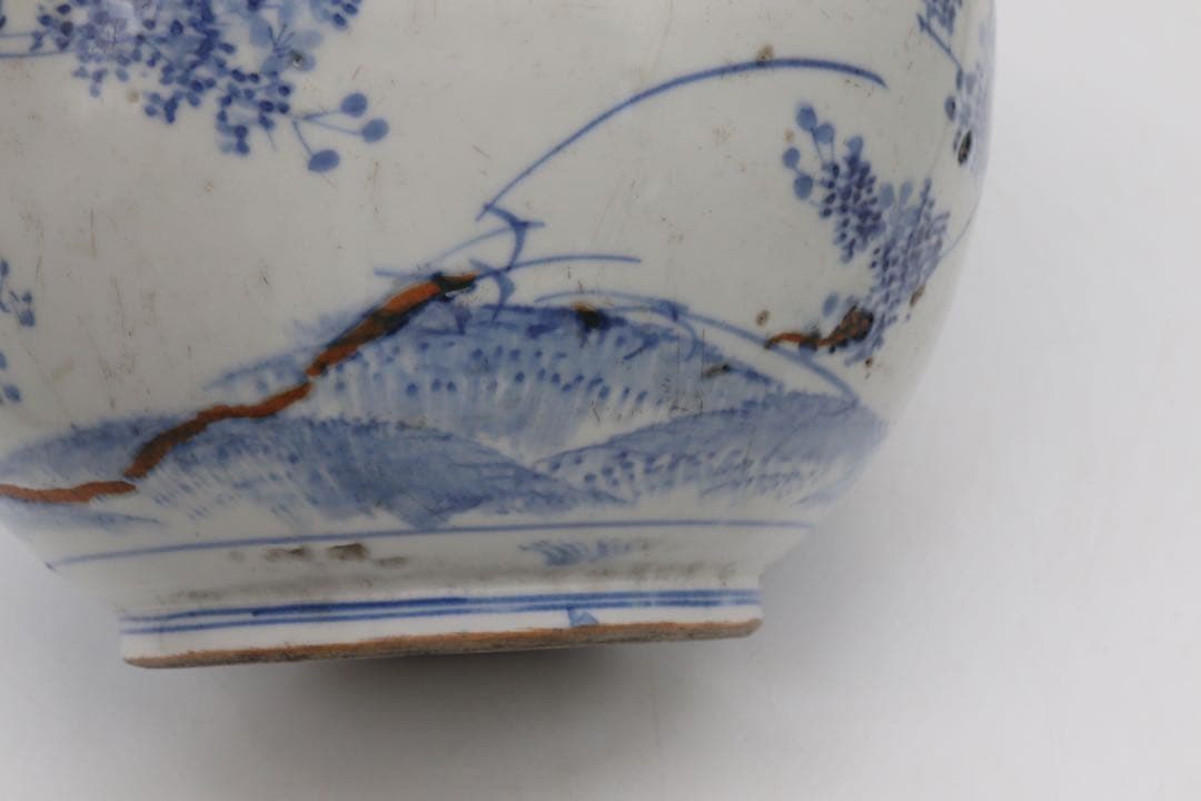 岐No58 染付　香炉　送料込み0504