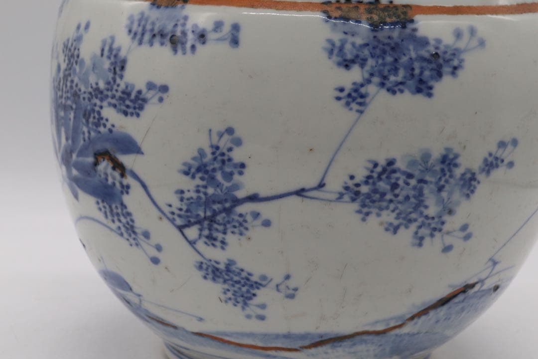 岐No58 染付　香炉　送料込み0504