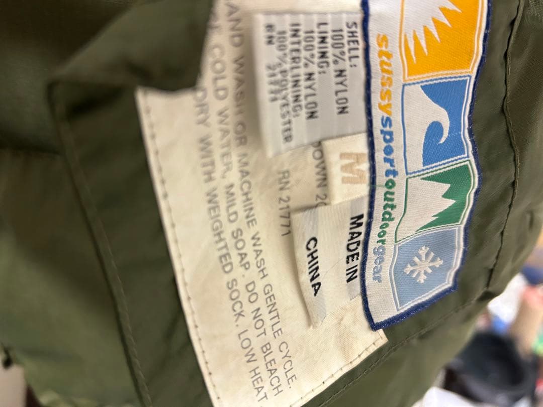 stussy 90s フィッシングジャケット　ダウン ストゥーシー