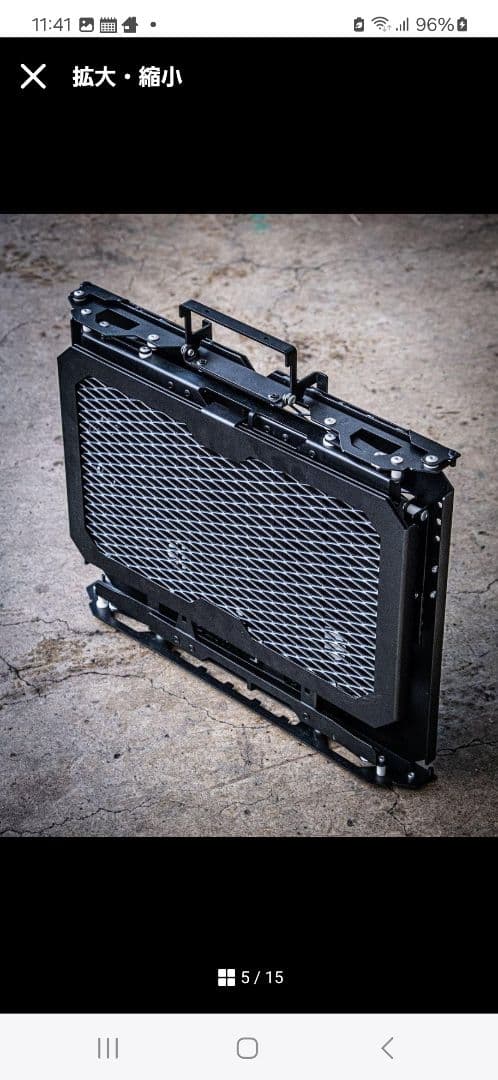 NATURE TONES アウトドアテーブル(ウッドグリップ付き)