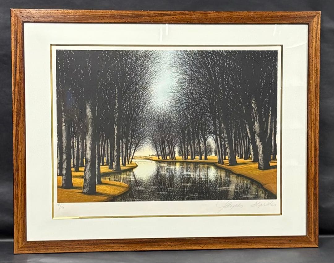 ジャック・デペルト リトグラフ直筆サイン 有 大型 世界的活躍 額装