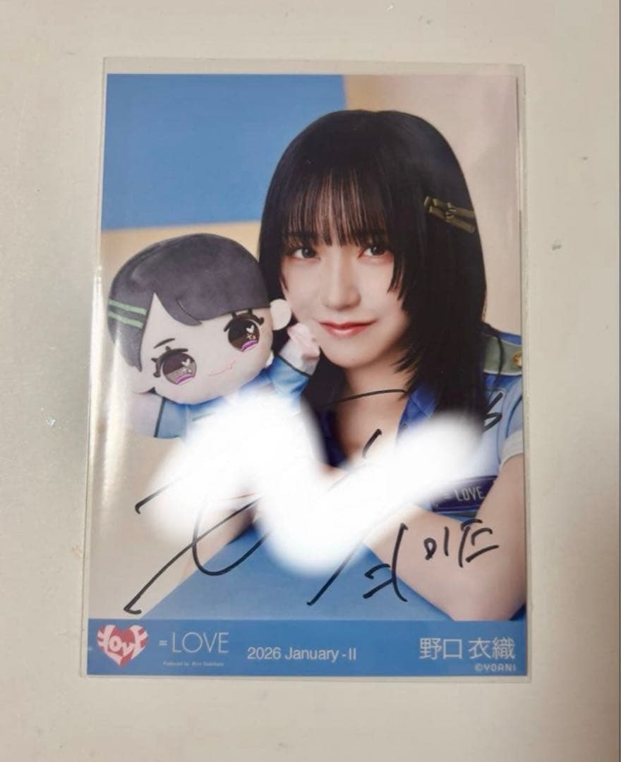イコラブ　生写真　直筆　野口衣織