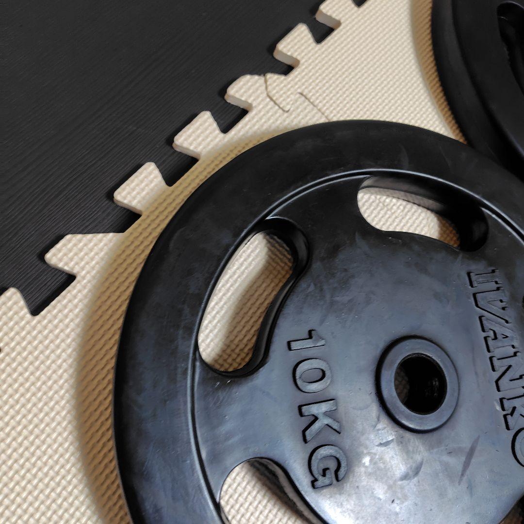 IVANKO ダンベルプレート 10kg 2枚セット ラバープレート 28mm