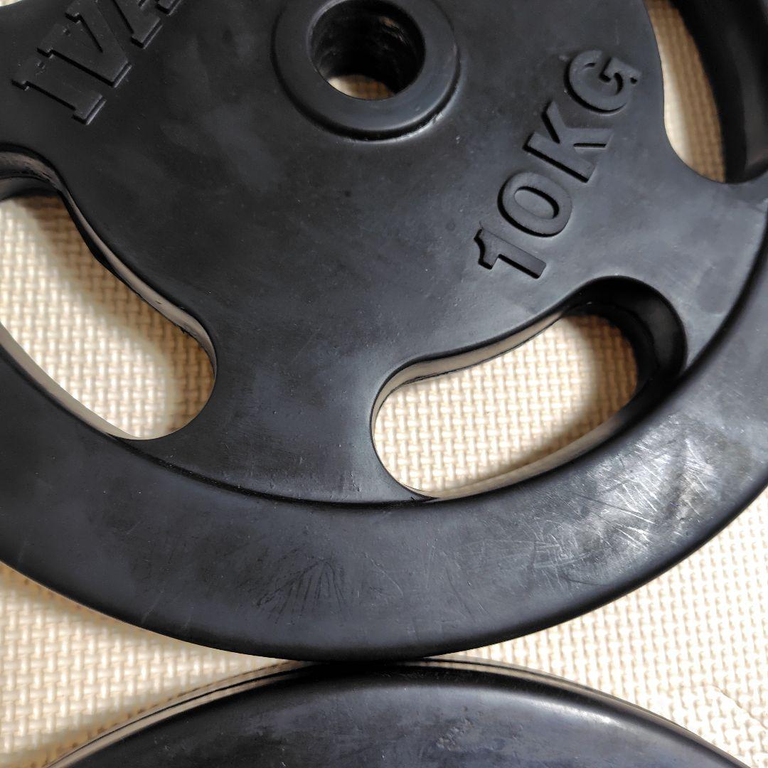 IVANKO ダンベルプレート 10kg 2枚セット ラバープレート 28mm