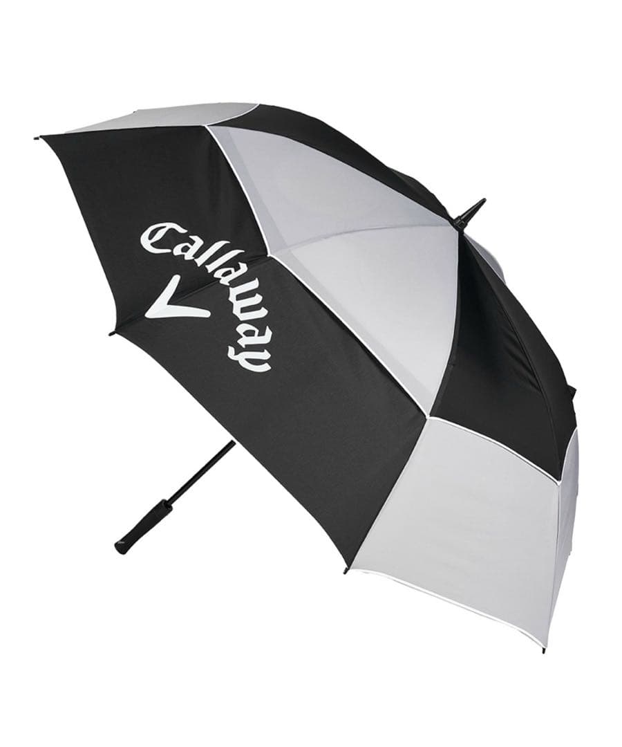 Callaway ゴルフ用傘 黒/白 二色パネルデザイン