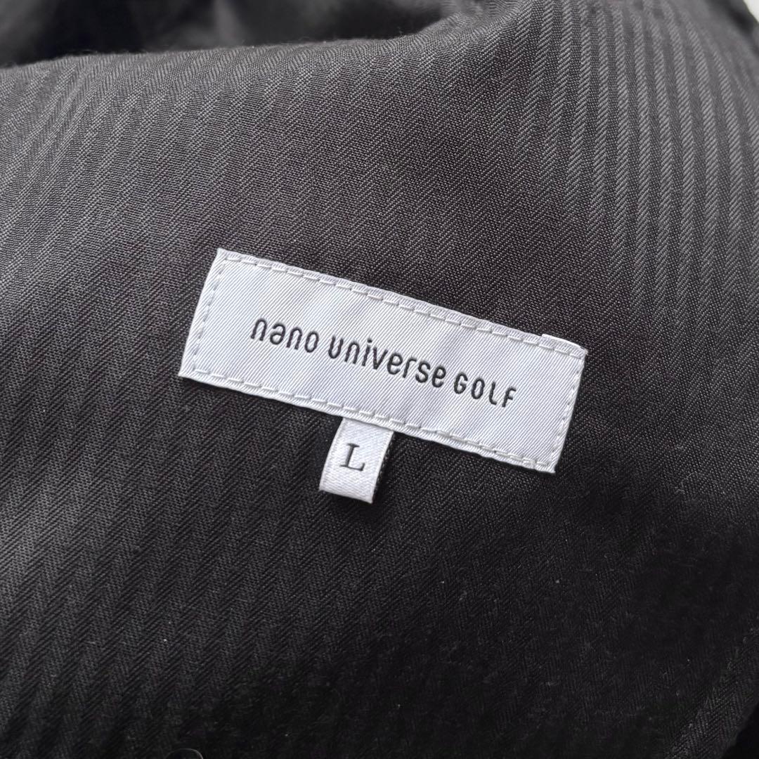【美品】nano universe GOLF 防風裏フリース1タックパンツ 黒L