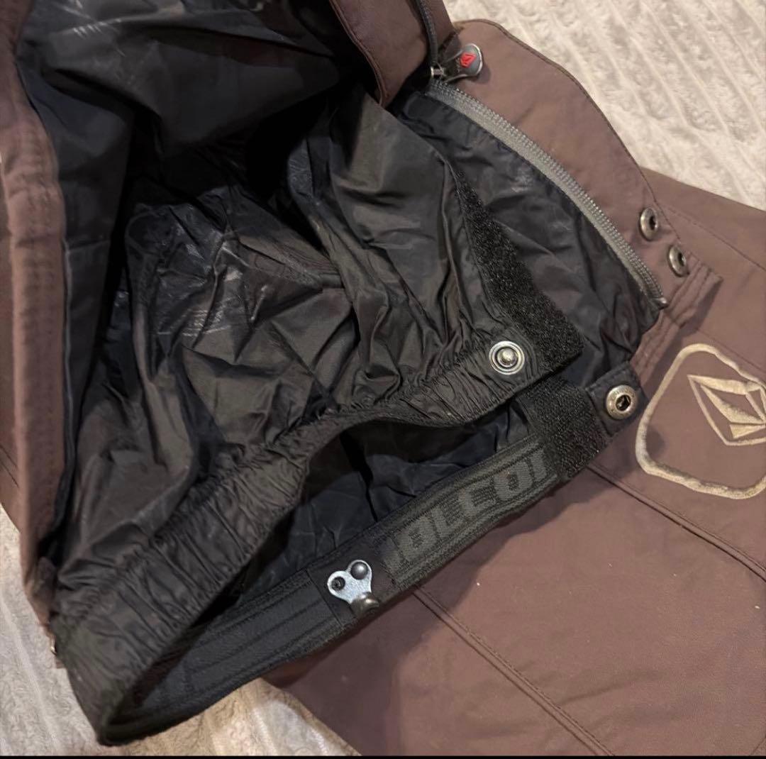 VOLCOM スノーボードウェア上下セットブラック/ブラウンL ボルコム