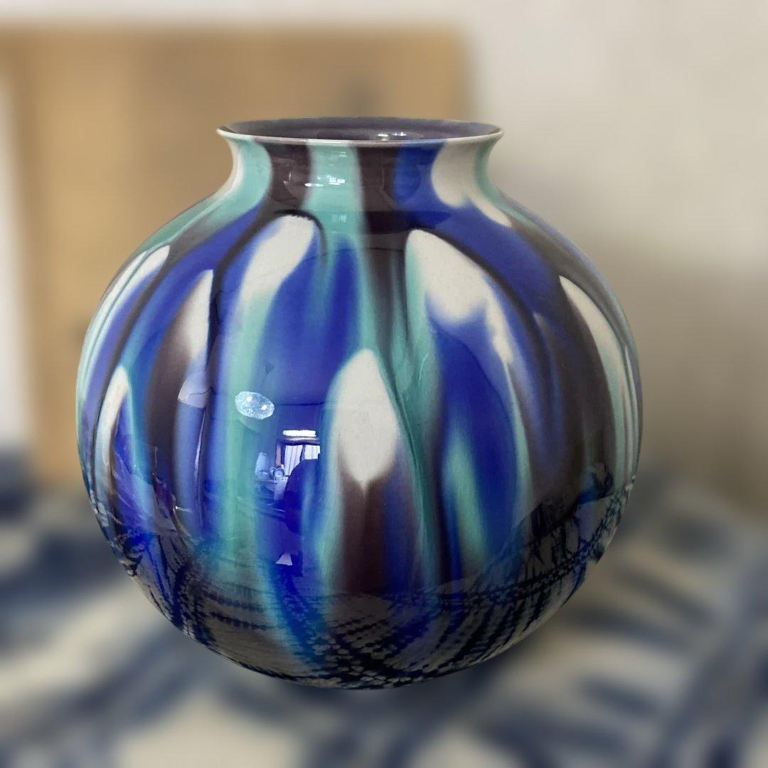 人間国宝　徳田八十吉　正彦　花瓶