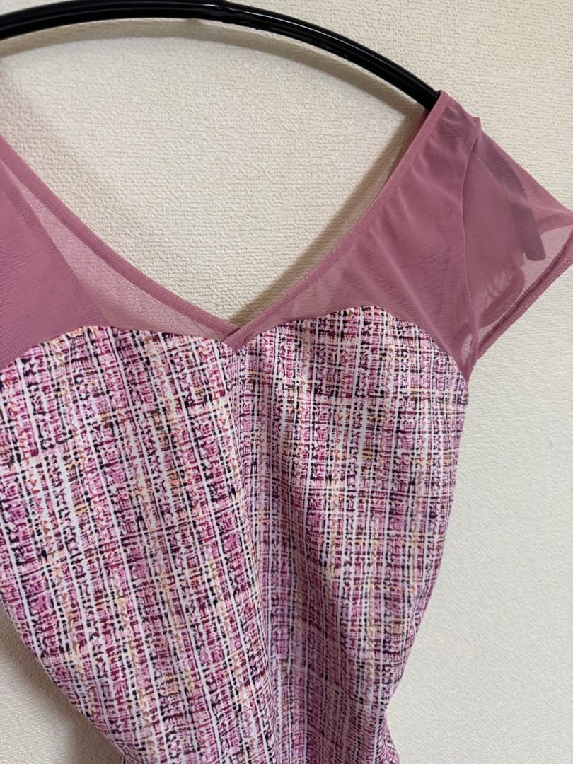 stina スティナ　レオタード　復刻版　ツイード　ピンク　M バレエ