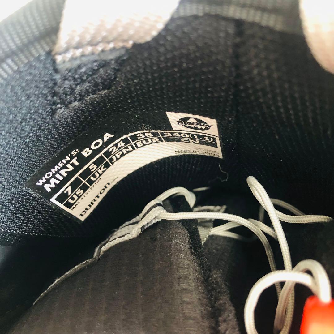 【美品】BURTON スノーボードブーツ　MINT BOA 24cm ブラック