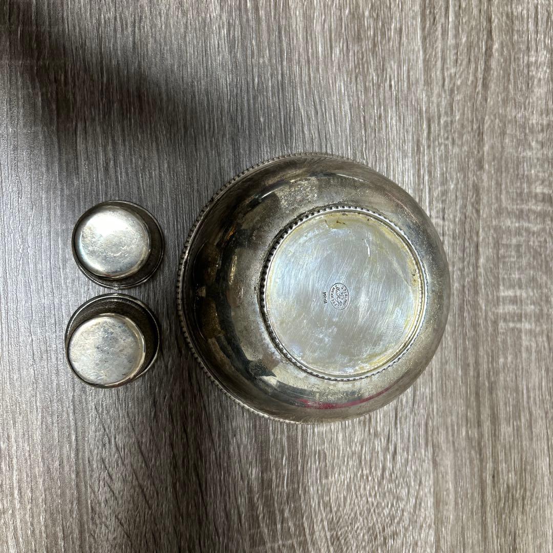 銀製 ボウルとカップセット