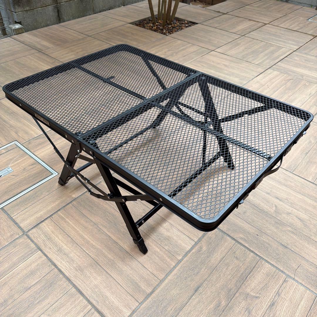 オガワ　３ハイ＆ローテーブル　タフメッシュ　ブラック