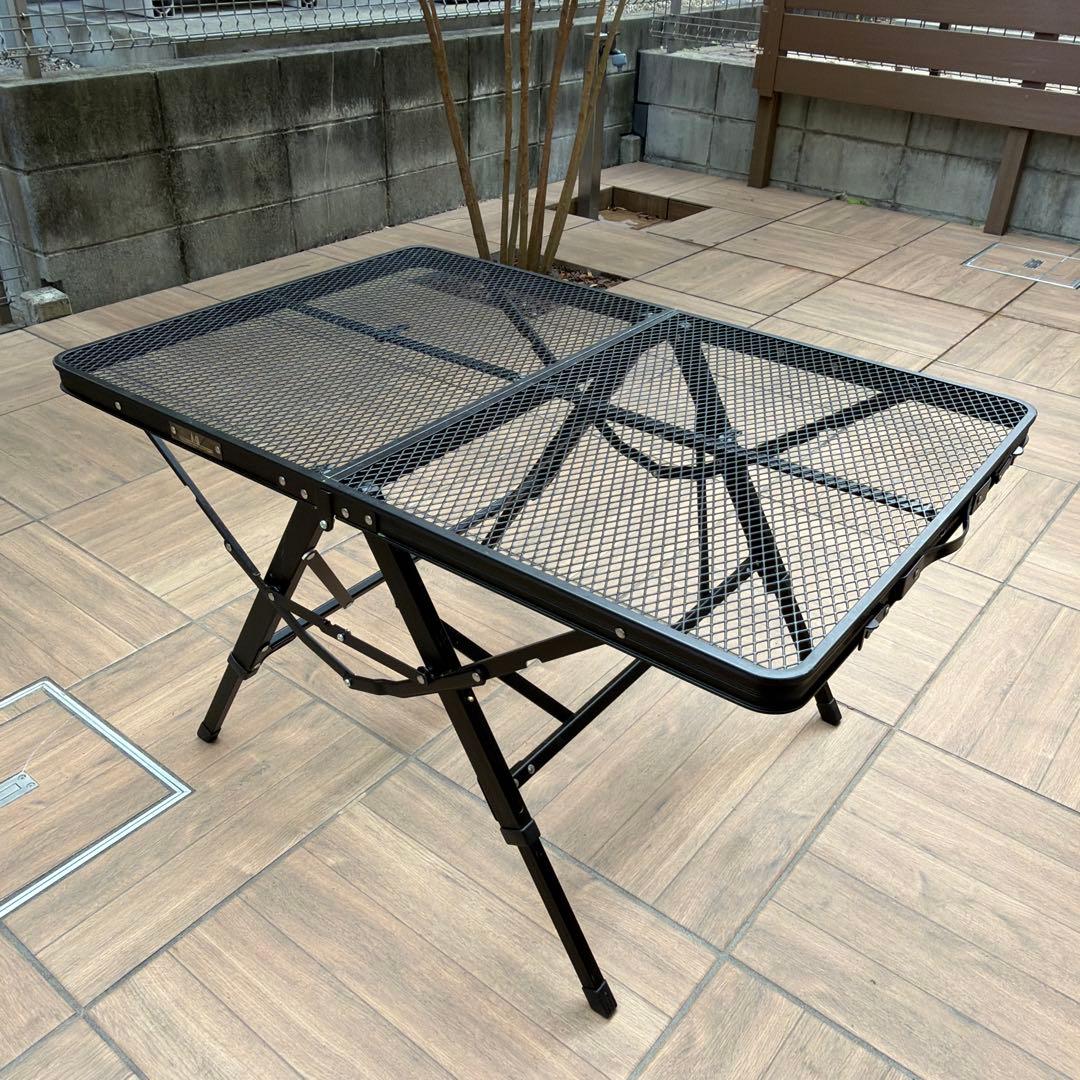 オガワ　３ハイ＆ローテーブル　タフメッシュ　ブラック