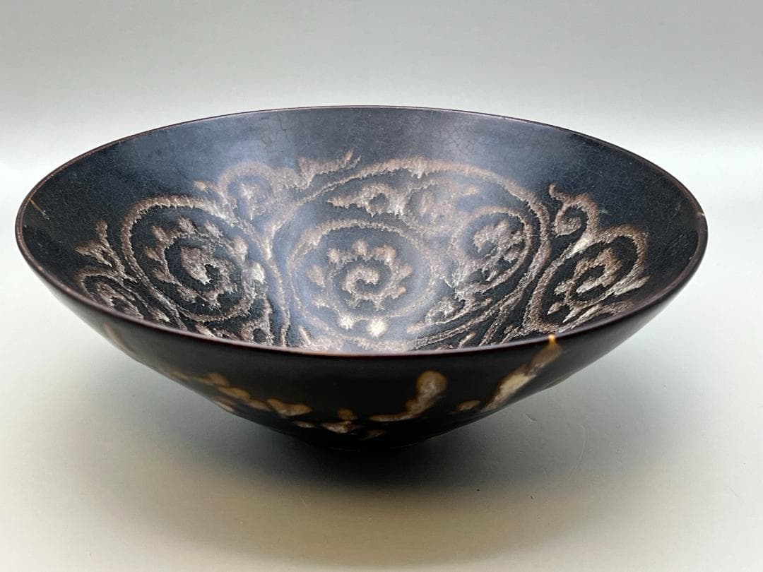 【海】吉州窯　南宋　玳皮天目 天目茶碗　玳皮盞 高級箱付　骨董品  中国美術品