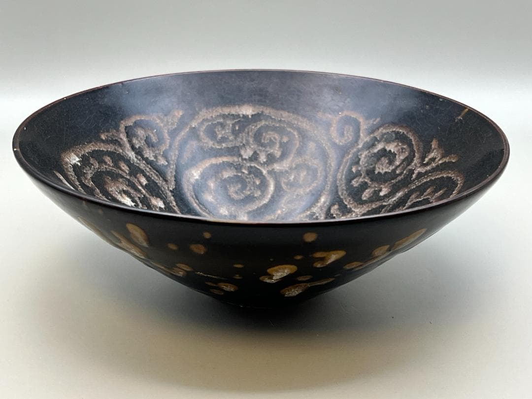 【海】吉州窯　南宋　玳皮天目 天目茶碗　玳皮盞 高級箱付　骨董品  中国美術品