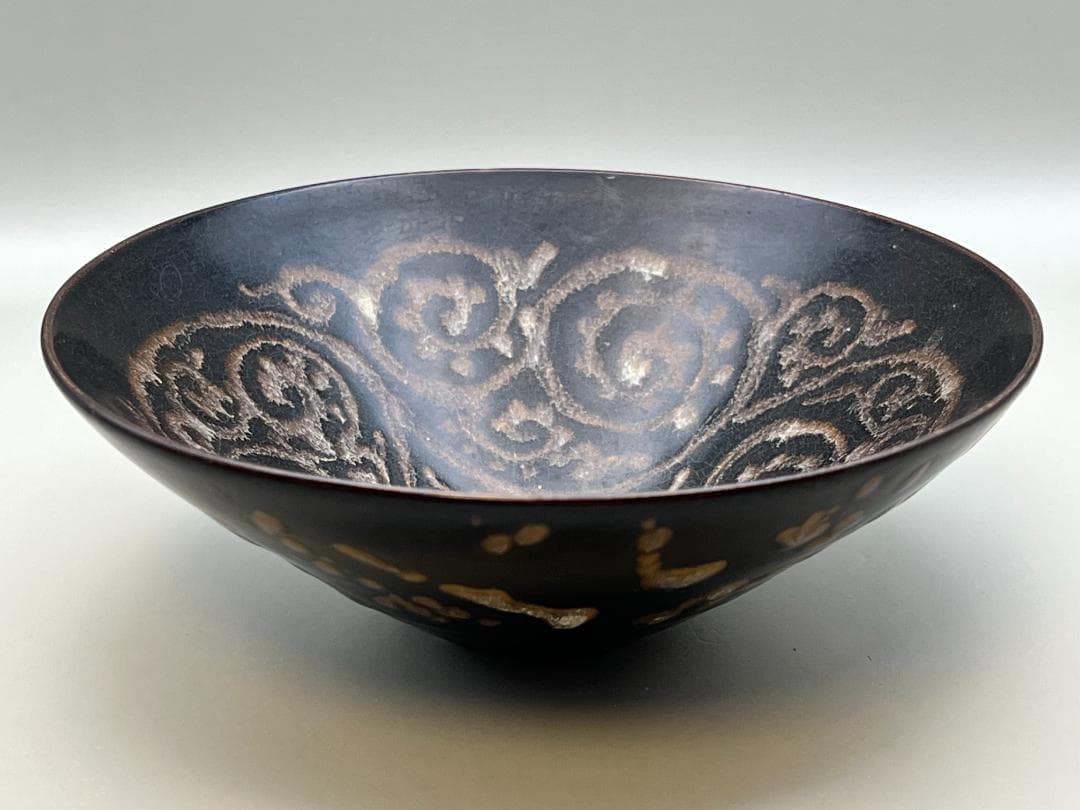 【海】吉州窯　南宋　玳皮天目 天目茶碗　玳皮盞 高級箱付　骨董品  中国美術品