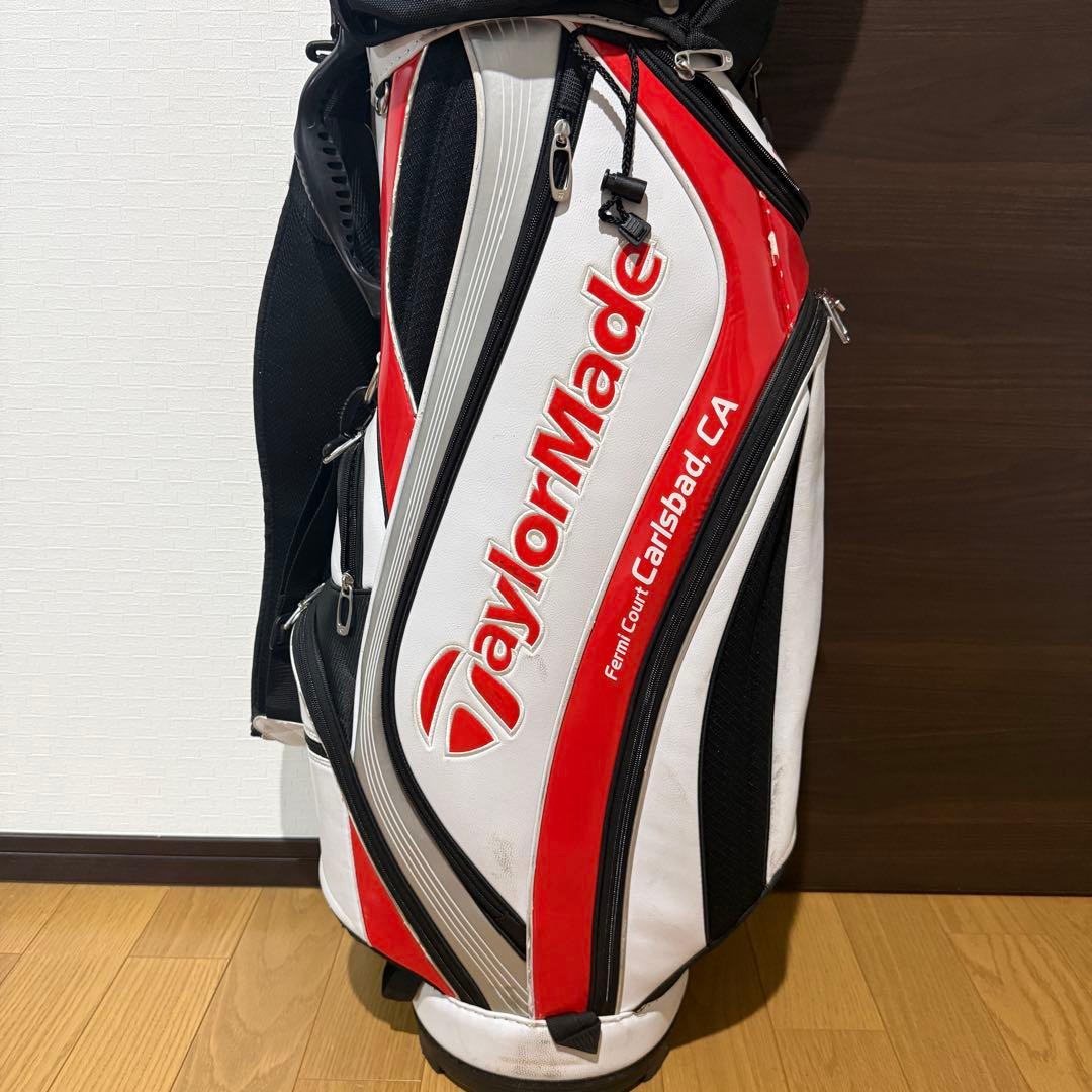 Taylormade ゴルフバッグ キャディバッグ 白 赤