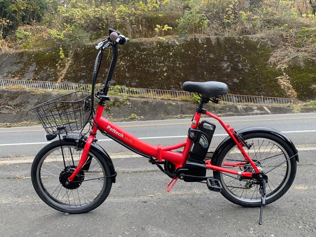 【即乘】送料無料 Peltech折り畳み電動アシスト自転車20インチ 動作確認済