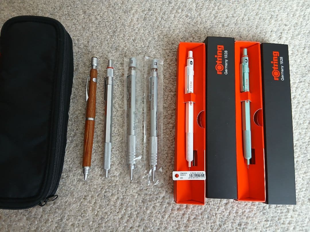 ロットリング600シャープペンシル、ボールペン、S20、ノーマディックペンケース
