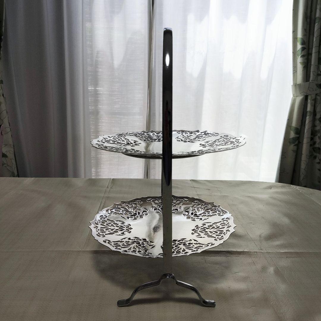 マッピン&ウェッブ　シルバー ケーキスタンド 2段　アフタヌーンティー　希少