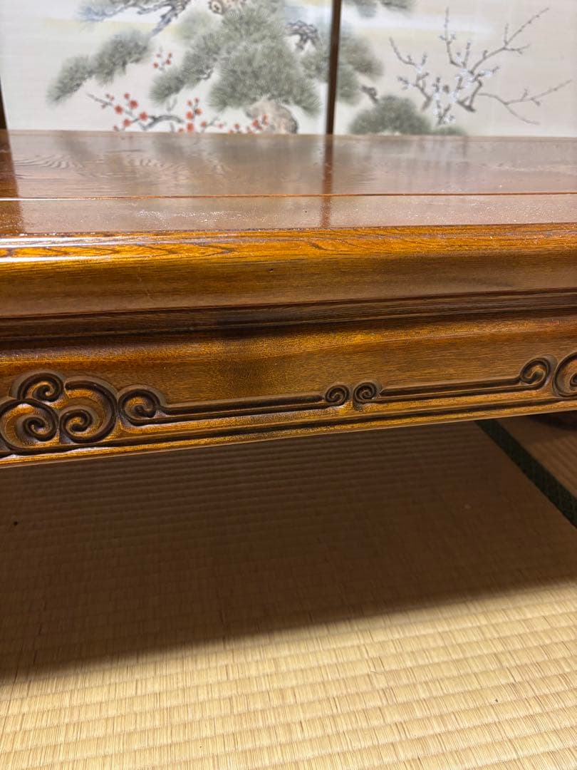 木製 茶色 長方形 座卓