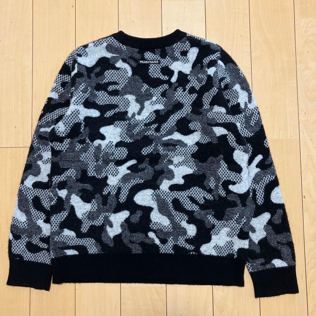 PEARLY GATESパーリーゲイツ　カシミヤ混　セーター　カモフラ　サイズ0
