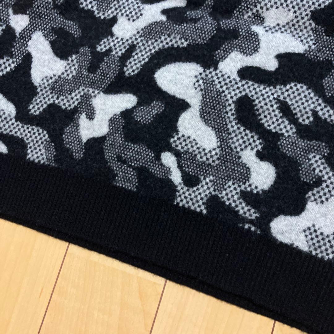 PEARLY GATESパーリーゲイツ　カシミヤ混　セーター　カモフラ　サイズ0