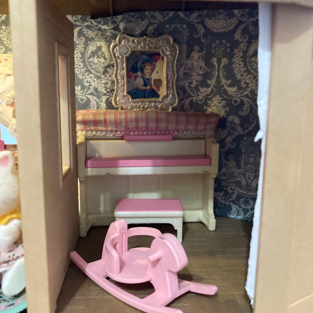 あかりの灯る大きなお家 シルバニアファミリー ペルシャネコ ファミリー セット