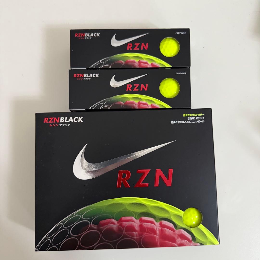 Nike RZN BLACK 白12球黄18球　新品未使用品　ナイキゴルフボール