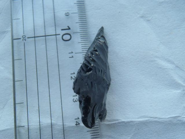 石器　石槍　尖頭器　北海道十勝黒曜石