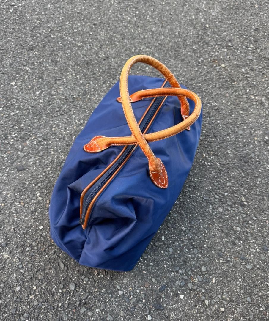 Vintage ナイロン　ブルー　ボストンバッグ