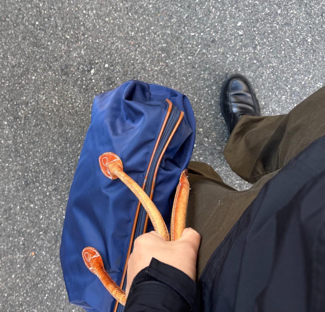 Vintage ナイロン　ブルー　ボストンバッグ