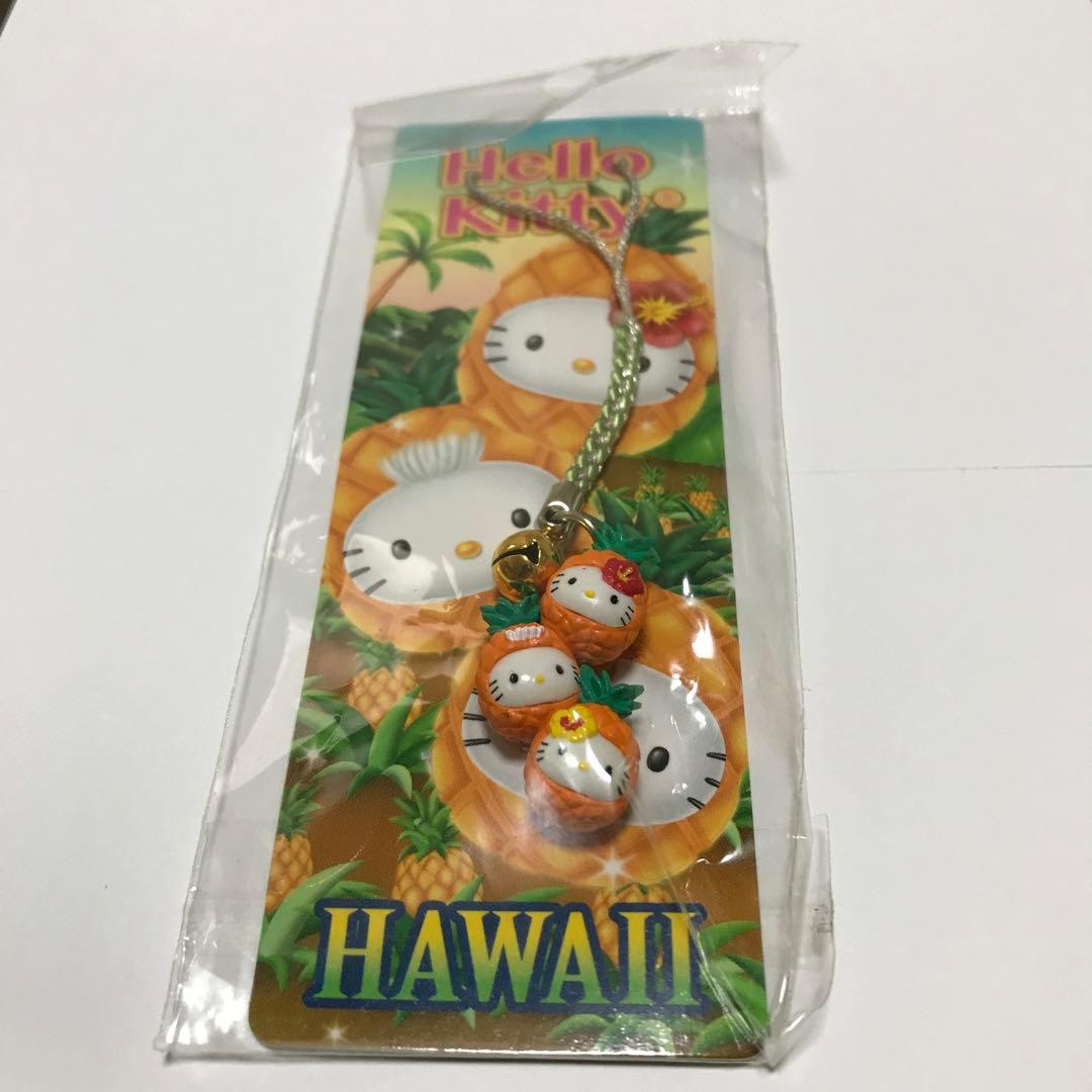ハワイ限定　レア　ハローキティ　 パイナップルトリオ 　根付け　ご当地キティ
