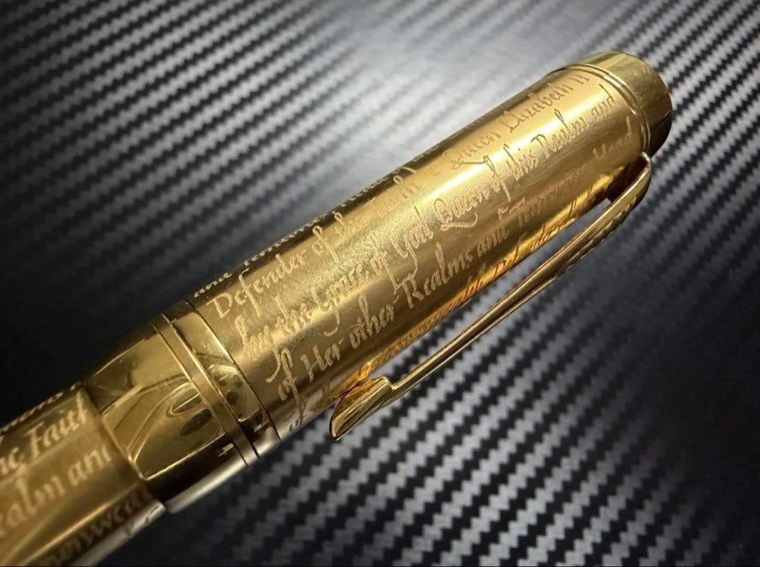 美品 パーカー デュオフォールド エリザベス女王 M 中字 万年筆