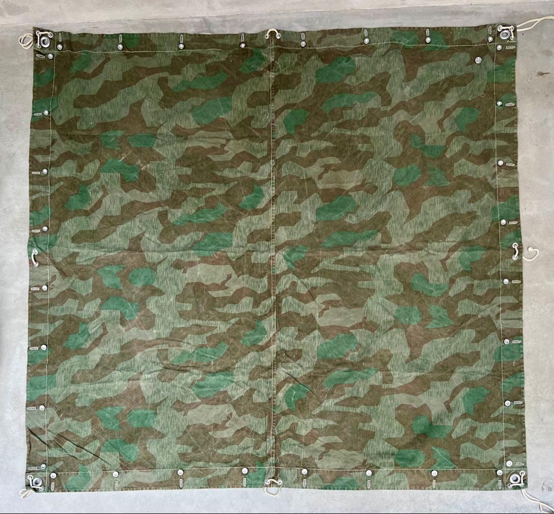 実物 40s スイス軍幕 スプリンターカモ ツェルトバーン ミリタリー テント