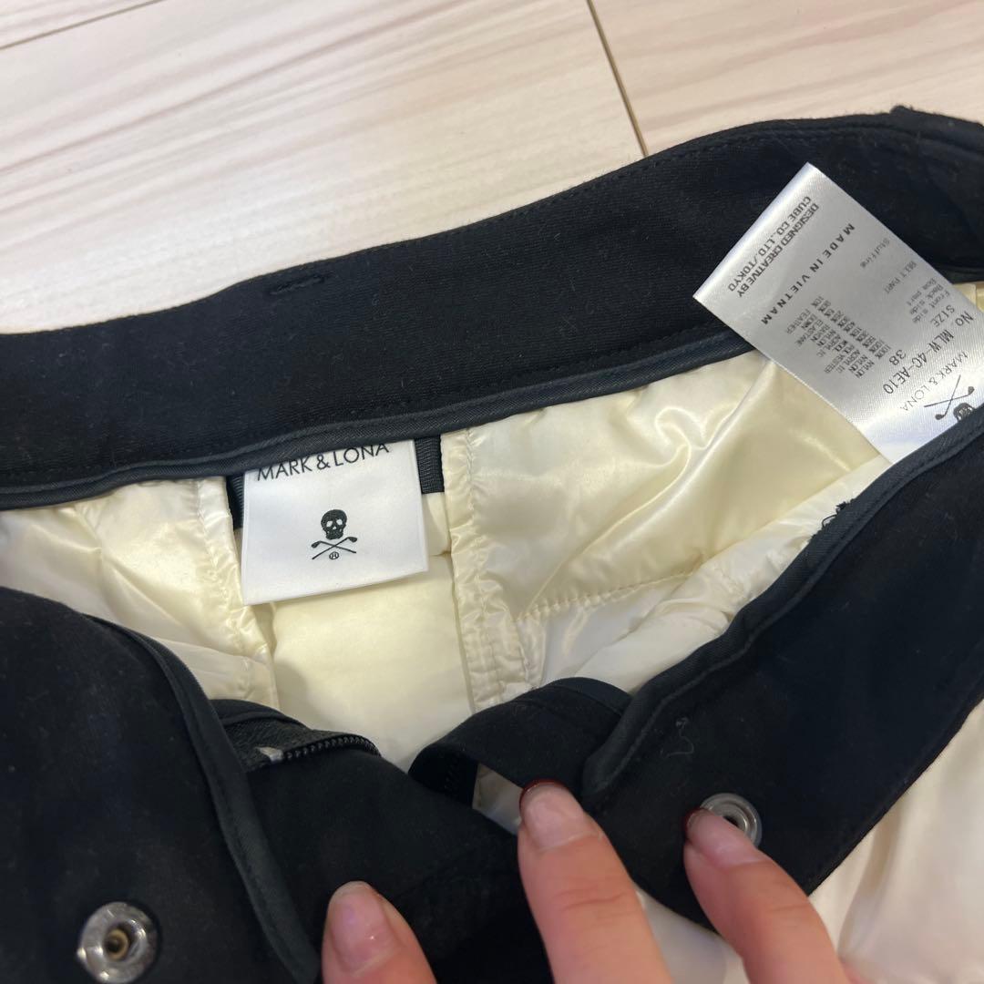 MARK & LONA ゴルフスカート ホワイト/ブラック　38 美品