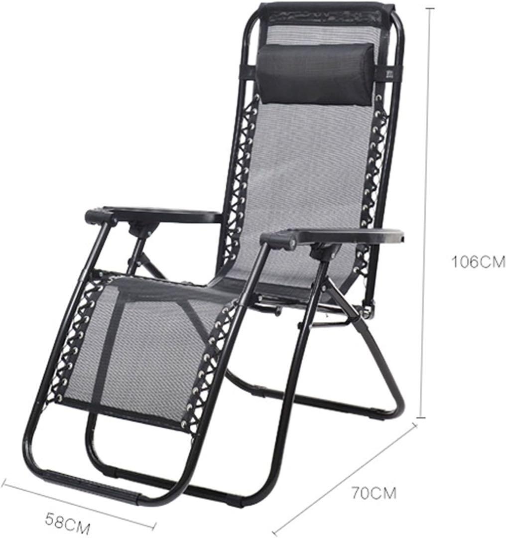 ゼログラビティ 折りたたみ式 リクライニングチェア ガーデンチェア ブラック