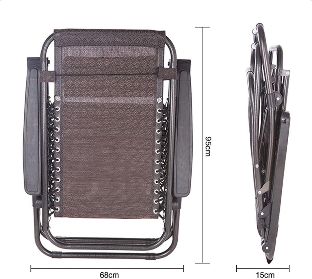 ゼログラビティ 折りたたみ式 リクライニングチェア ガーデンチェア ブラック