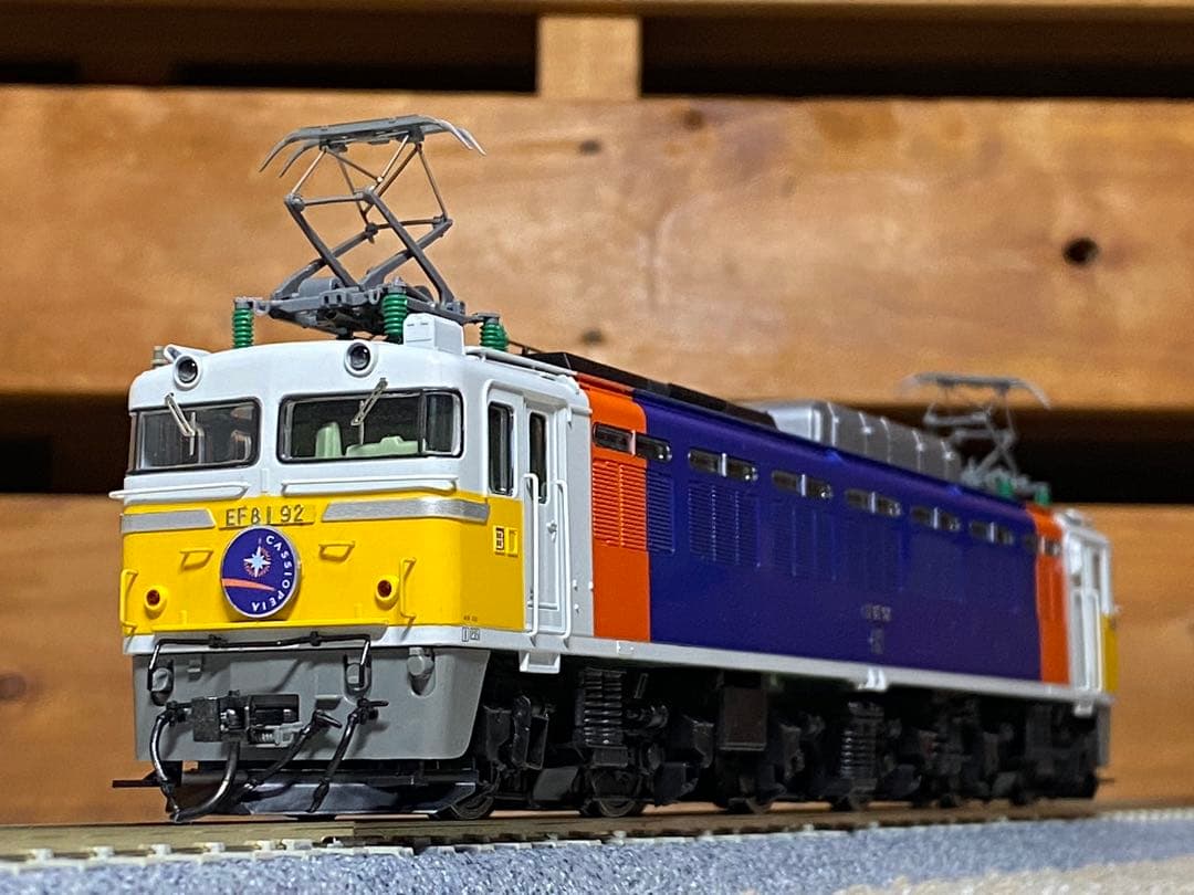 中古現状品　TOMIX EF8192 カシオペア色　電気機関車 HOゲージ