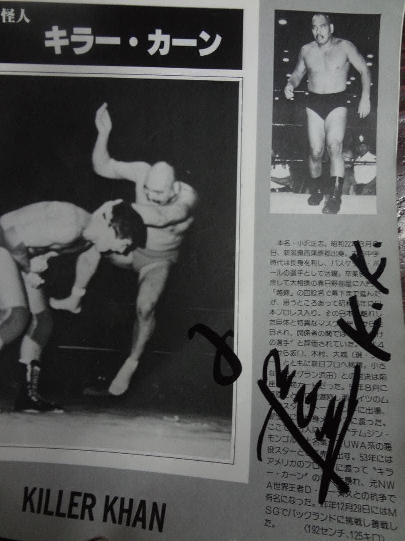 新日本プロレス 81WWFビッグ・ファイト・シリーズパンフ●サイン入り